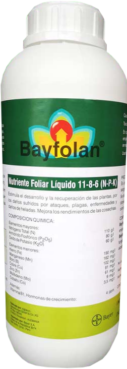 BAYFOLAN(11-8-6) X 1 LT  (Abono Foliar)