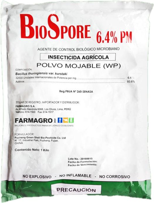 BIOSPORE 6.4 P.M. X 1 KG (Bacillus Thuringiensis - Kurstaki)