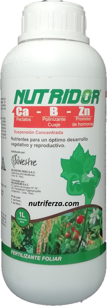 NUTRIDOR CALCIO BORO ZN X 1 L. (Calcio boro zinc)