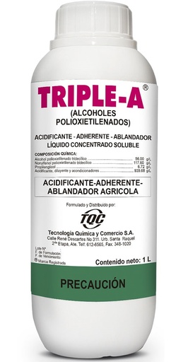 TRIPLE A X 1 LT (Acidificante - Adherente)