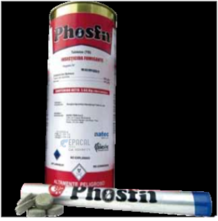 PHOSFIN LATA (16 TUBOS X 30 PASTILLAS) (Fosfuro de Aluminio)
