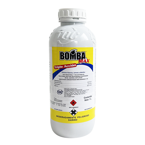 BOMBA MAX EC X 1 LT (Alfacipermetrina, Piriproxyfen)