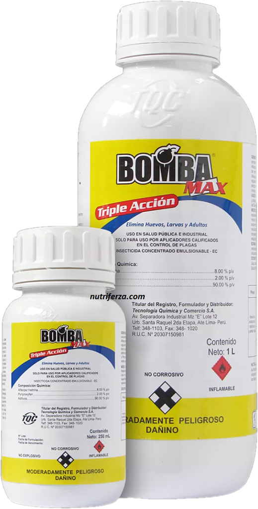 BOMBA MAX EC X 1 LT (Alfacipermetrina, Piriproxyfen)