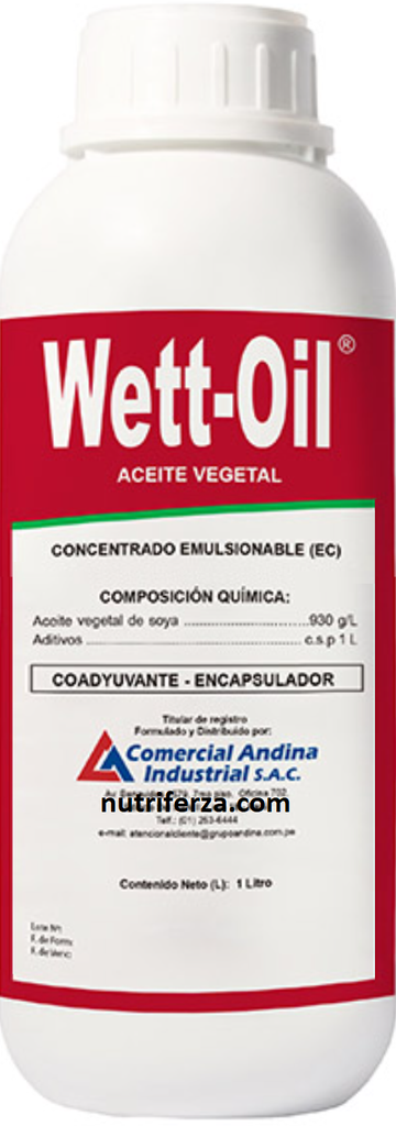 WETT OIL FCO. 1 LT (Aceite Vegetal)