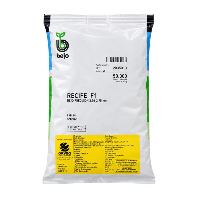 RABANITO BEJO RECIFE F1 X 50 MIL SEMILLAS -2.50-2.75