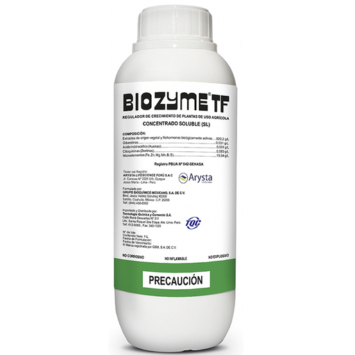 [01TQC026] BIOZYME TF X 1 LT  (A. Giberelico, Auxinas, Citoquininas)