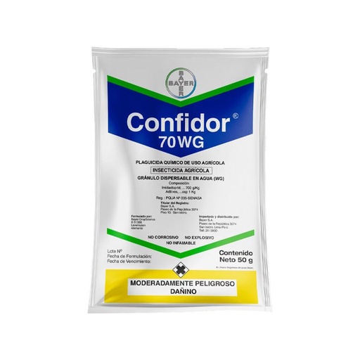 [01BAY029] CONFIDOR 70 WG X 50 GR  (Imidacloprid)