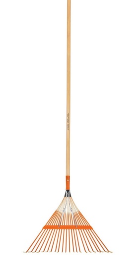 [03VAR005] ESCOBA JARDIN METAL 14328 TRUPER 22 DIENTES CON MANGO