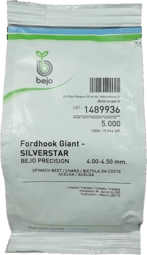 [02BEJ008] ACELGA BEJO SILVERSTAR - 5 MIL SEMILLAS/4.00-4.50