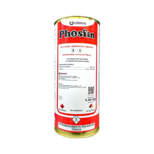 [04CLE005] PHOSFIN T-480 X 1.44KG/16 TUBOS X 30 PASTILLAS (Fosfuro de Aluminio)
