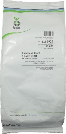 [02BEJ005] ACELGA BEJO SILVERSTAR - 25 MIL SEMILLAS/4.00-4.50