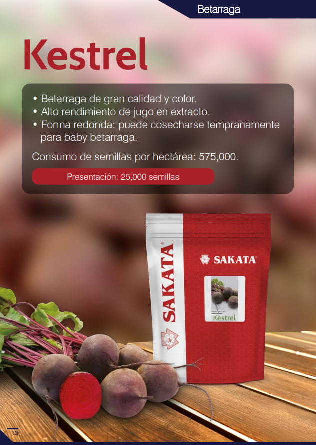 SEM BETERRAGA KESTREL BOLSA X 25 KS (473 g) SAKATA