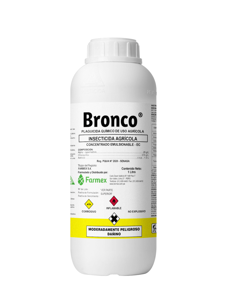 BRONCO 40 EC X 1 LT (Clorpirifos, Alfacipermetrina)