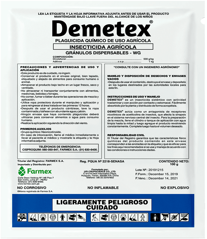 DEMETEX 50 WG X 100 GR (Dinotefuran)