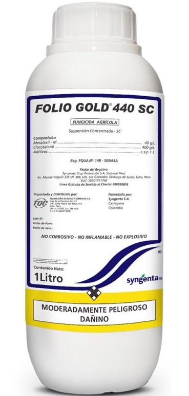 FOLIO GOLD 440 SC X 1 L (Metalaxil+Clorotalonil)