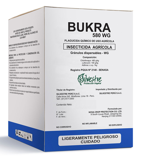 [01SIL023] CAJA BUKRA 580 WG X 1 KG (10 SOB. X 100 GR) (Clorfenapyr + lufenuron)