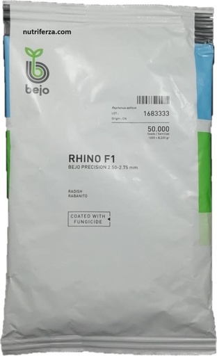 [02BEJ020] RABANITO BEJO RHINO F1 X 50 MIL SEMILLAS -2.50-2.75
