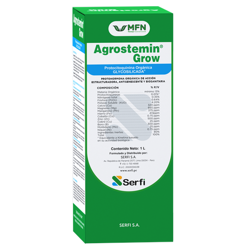 [01SER002] AGROSTEMIN GROW X 1 LT (Protocitoquinina Organica Glycosilicada)