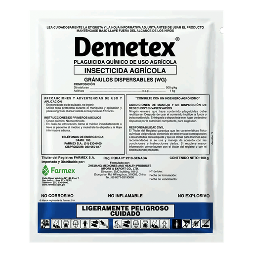 [FARMEX] DEMETEX 50 WG X 250 GR (Dinotefuran)