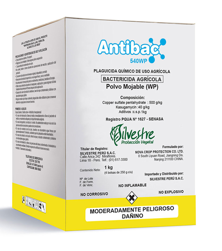 [01SILANTI] ANTIBAC 540 WP X 1 KG (Kasugamicina, Sulfato de Cobre)